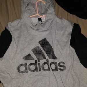Adidas black and white hoodie